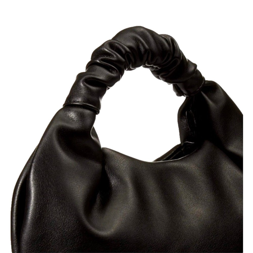 Hobo Pocketbook NEW Black Faux Leather Soft Top Handle Going Out Purse Tote Bag - Picture 5 of 10